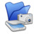 蓝色文件夹扫描器相机 Folder blue scanners cameras